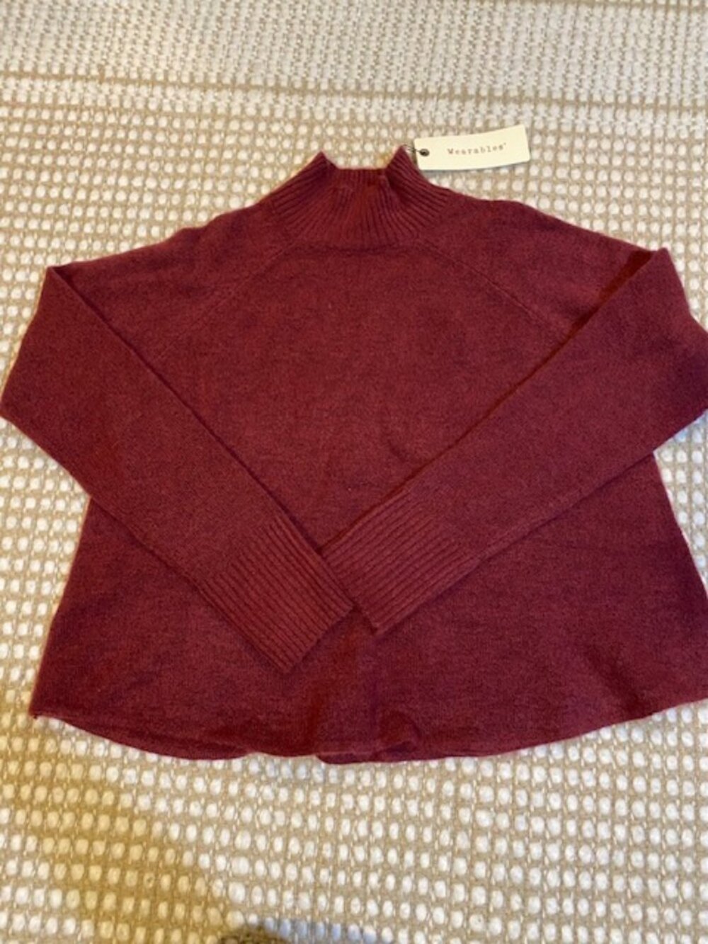 Splendid Alessi Mock Neck Sweater - Raspberry Size S